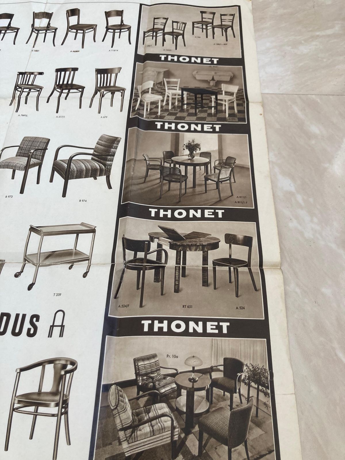 Big Old Thonet Furniture Poster   1920s photo Art