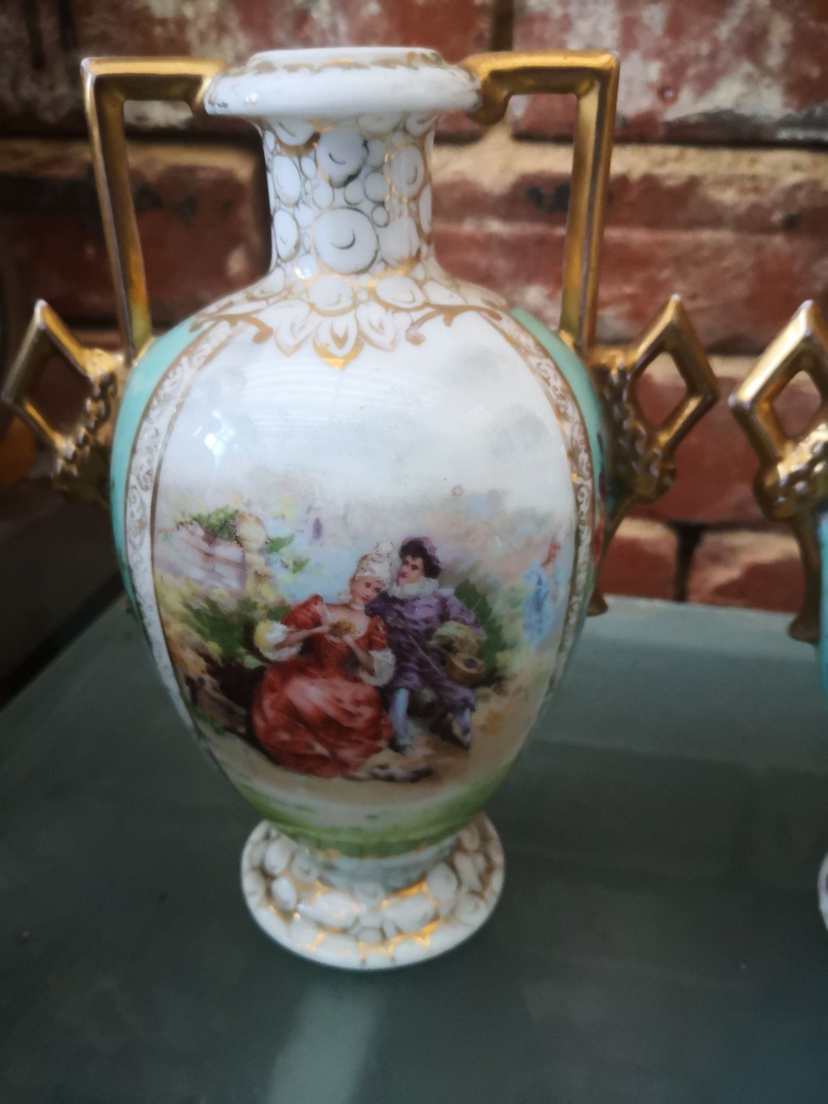 Pair Of Antique Austrian Vases Signed By Freidrich Stahl photo vinterior