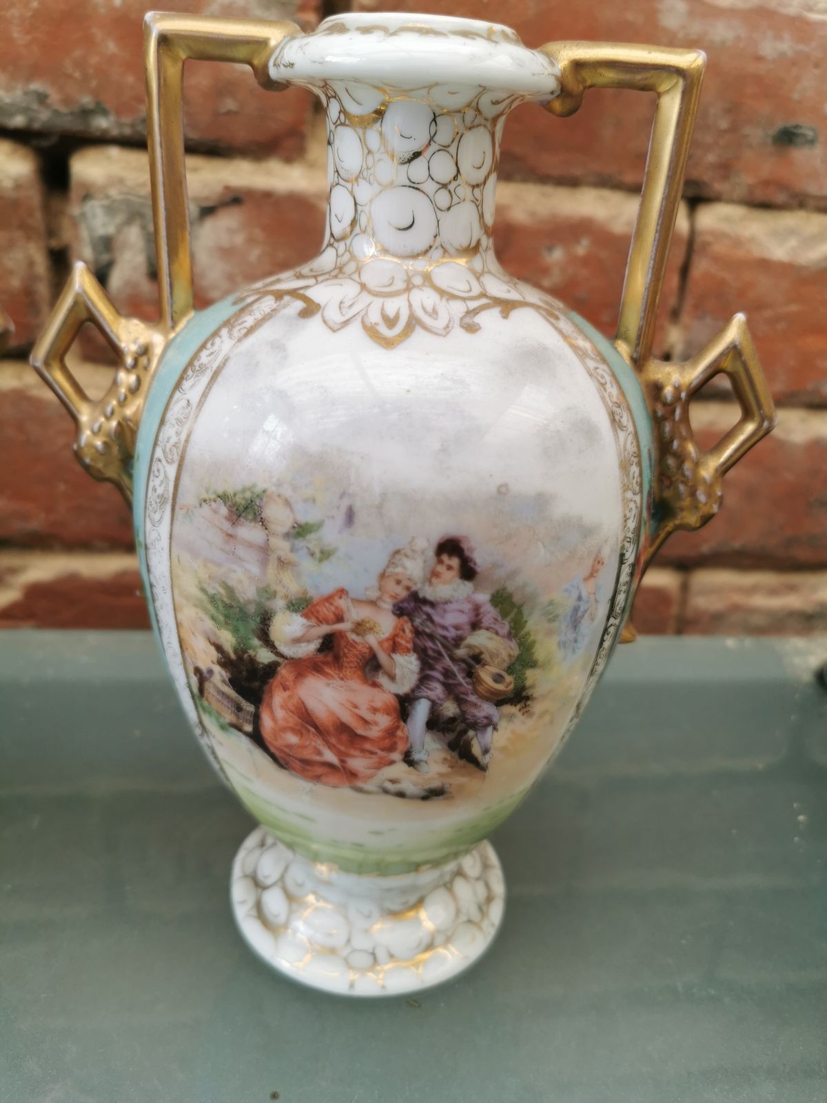 photo for sale Pair Of Antique Austrian Vases Signed By Freidrich Stahl