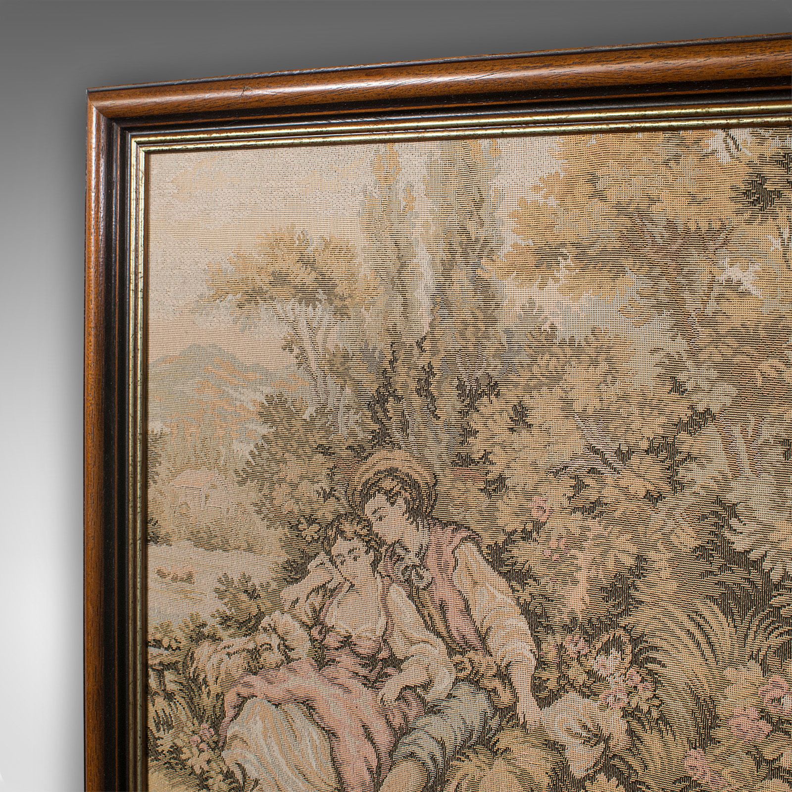 photo furniture Small Antique Tapestry, Continental, Needlepoint, Decorative Wall Panel, C.1920