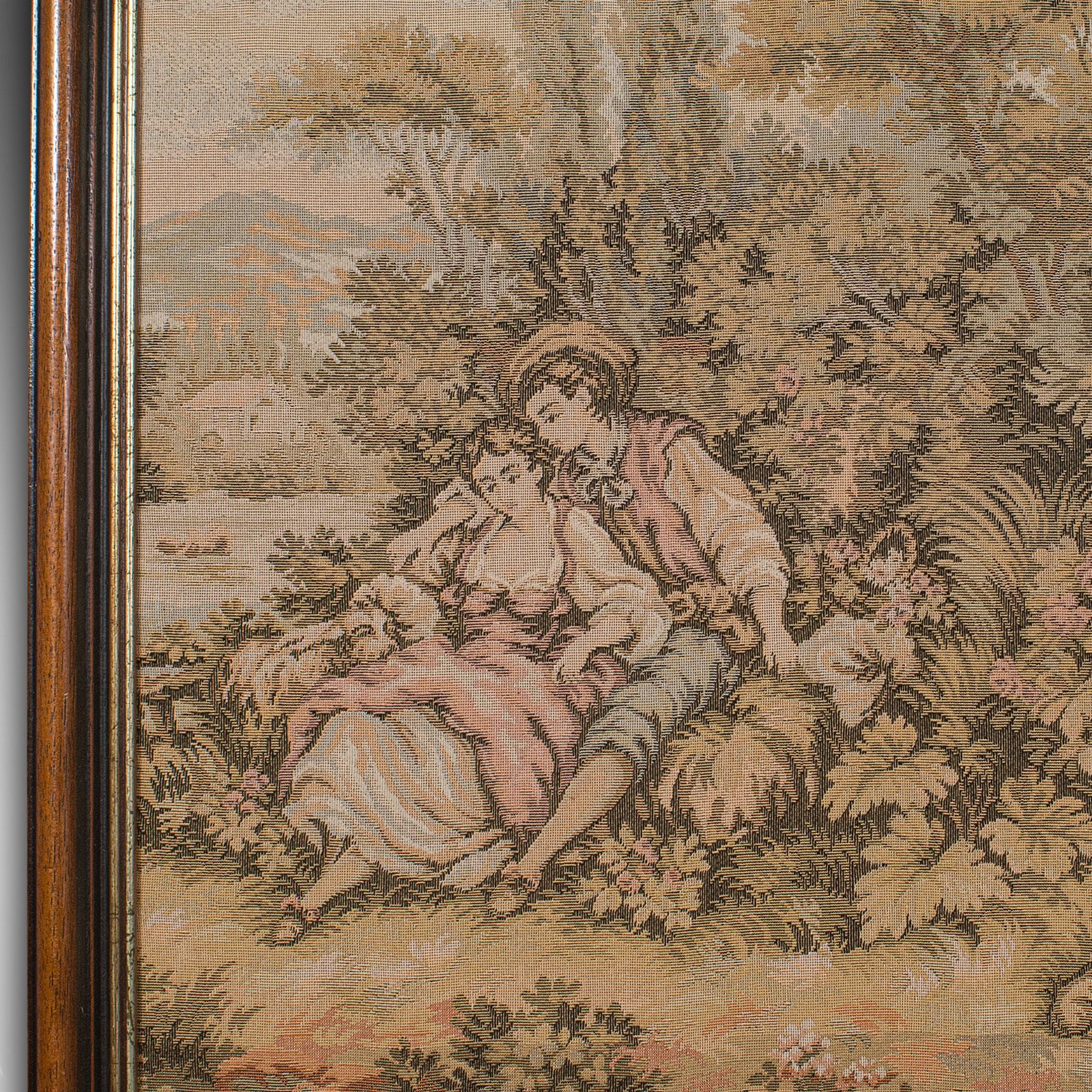 photo for sale Small Antique Tapestry, Continental, Needlepoint, Decorative Wall Panel, C.1920