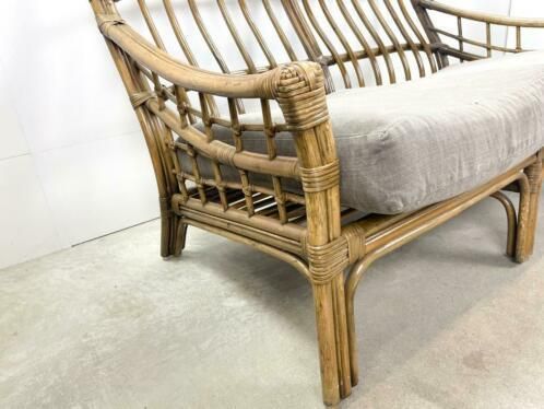 Rattan Sofa With Armchair Retro | Vintage Garden Set photo vintage