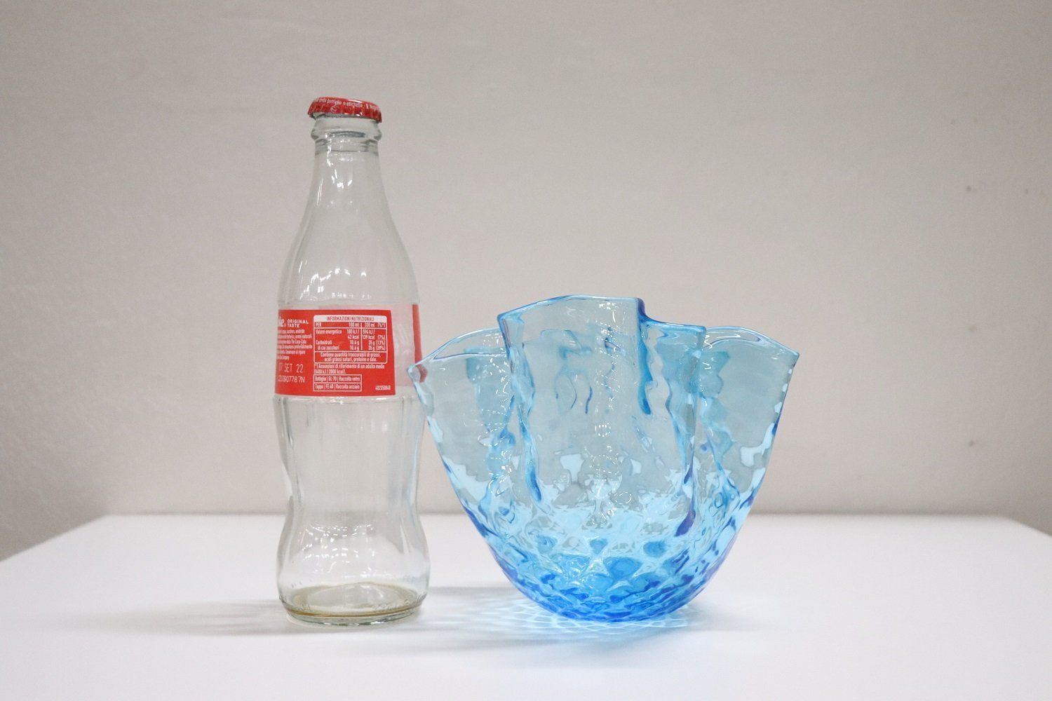 Italian Murano Glass Handkerchief Vase 1950s photo furniture