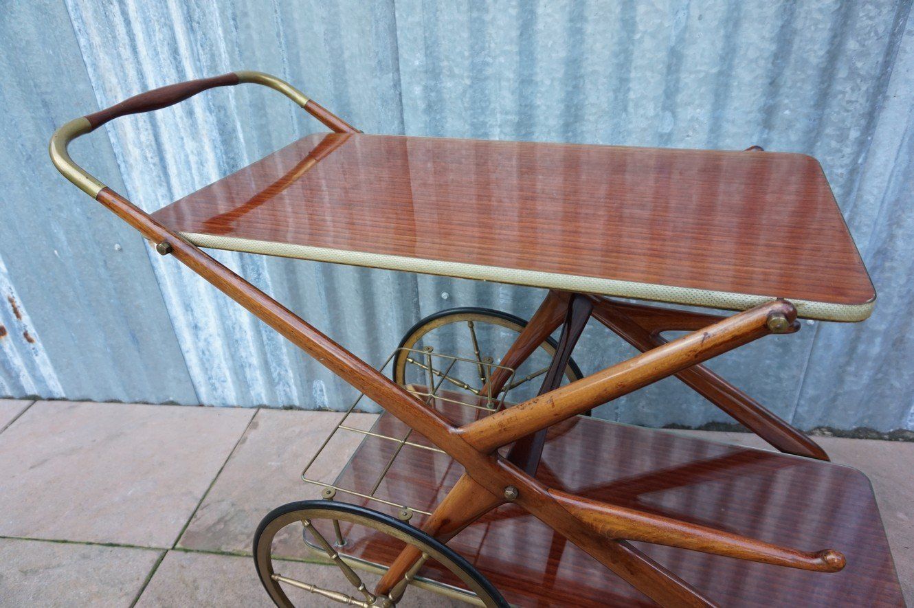 photo for sale Mid Century Serving Trolley By Cesare Lacca, 1950s