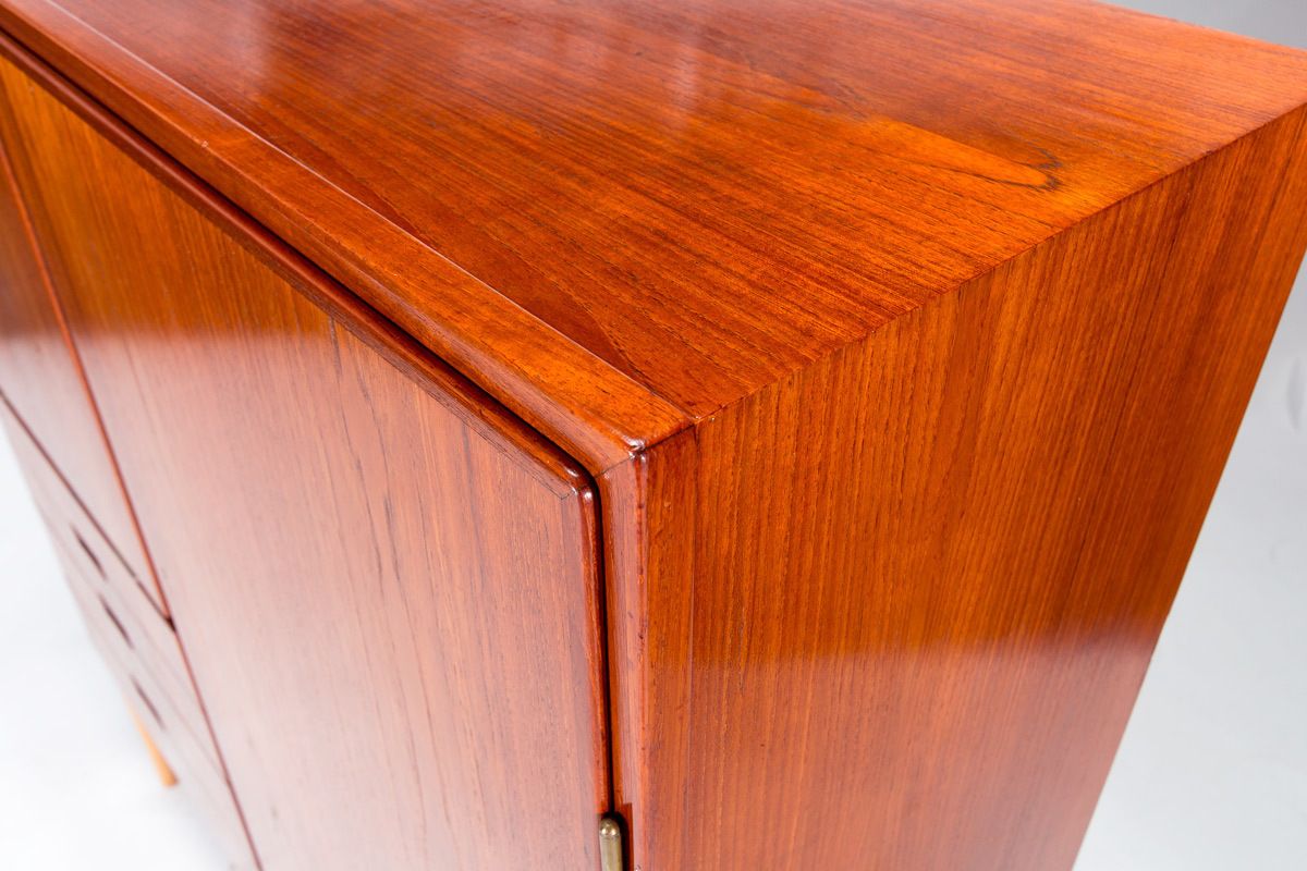 Mid Century Teak & Oak Cabinet, Danish Scandinavian Design 1950’s photo Furniture