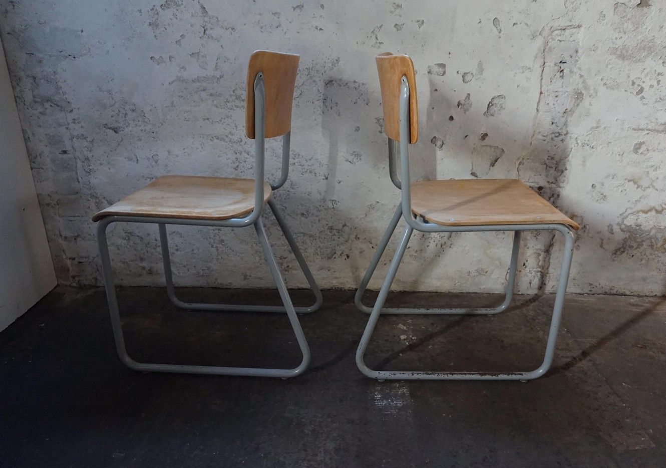 Industrial Chairs By Willem Hendrik Gispen For Gispen, 1950s, Set Of 2 photo furniture