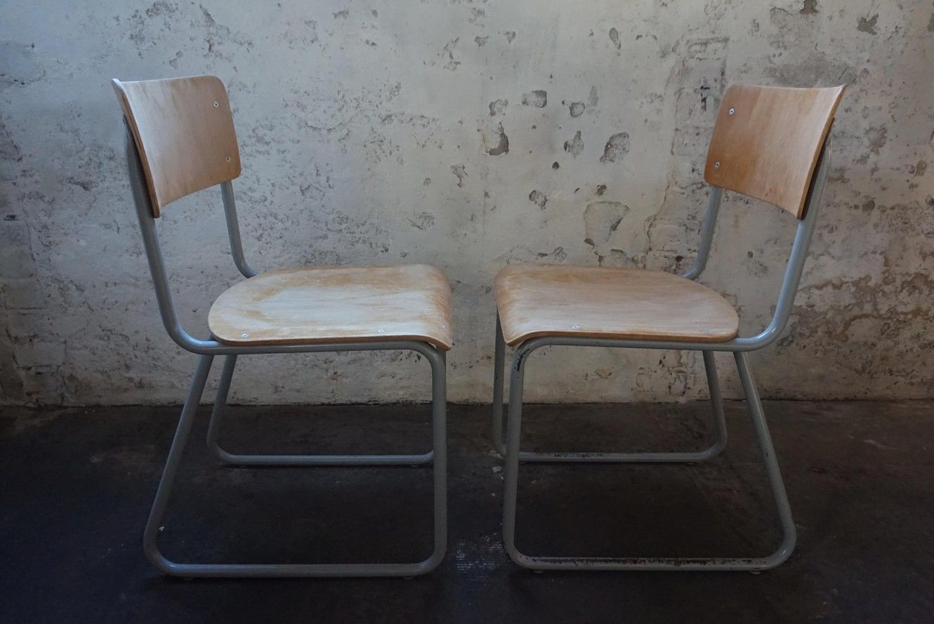 photo for sale Industrial Chairs By Willem Hendrik Gispen For Gispen, 1950s, Set Of 2