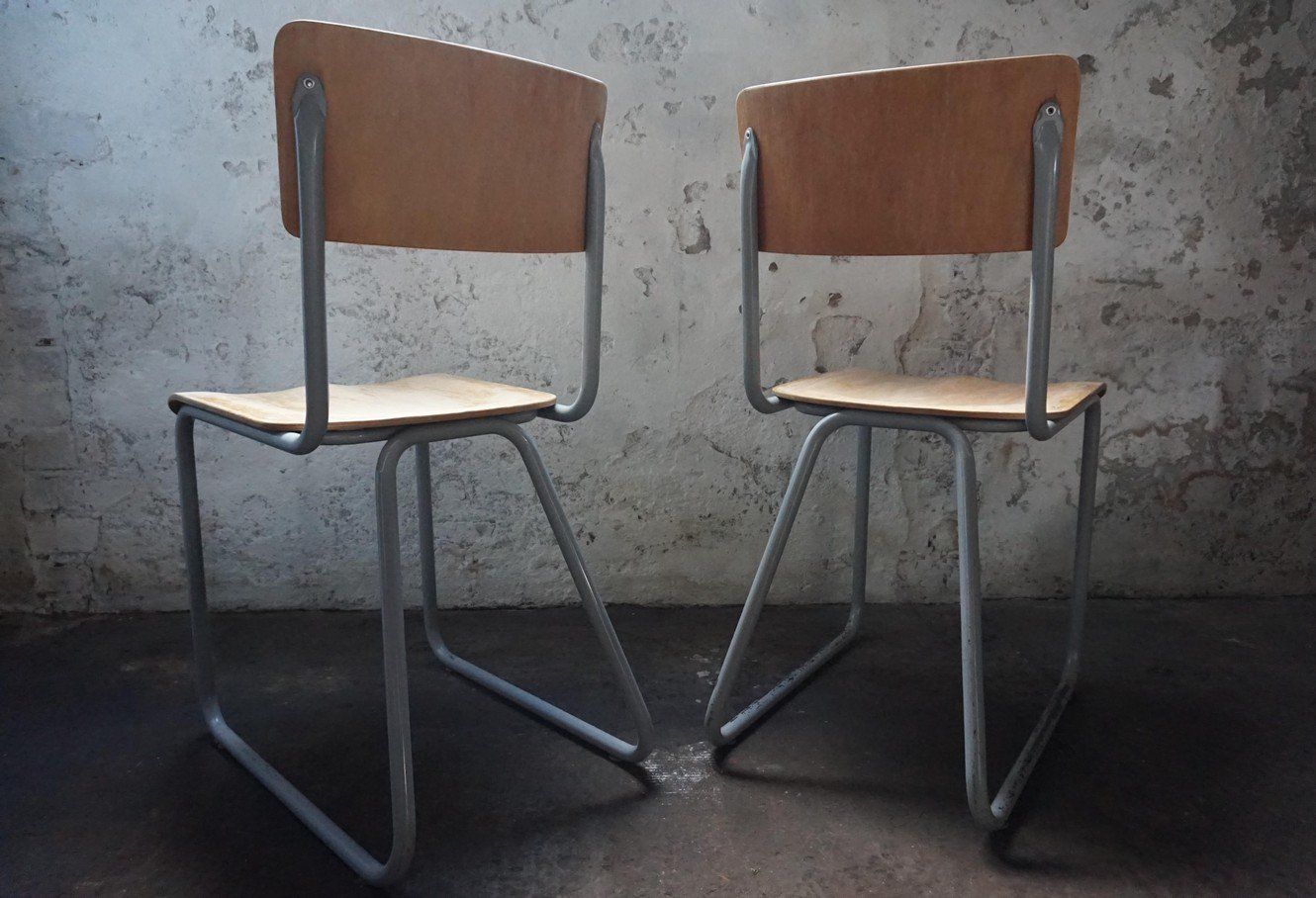 photo vinterior Industrial Chairs By Willem Hendrik Gispen For Gispen, 1950s, Set Of 2