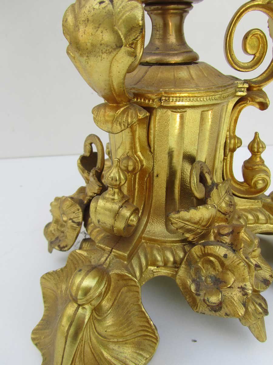 Home Decor 19th Century Gilt Bronze & Crystal Candelabras, Set Of 2 photo