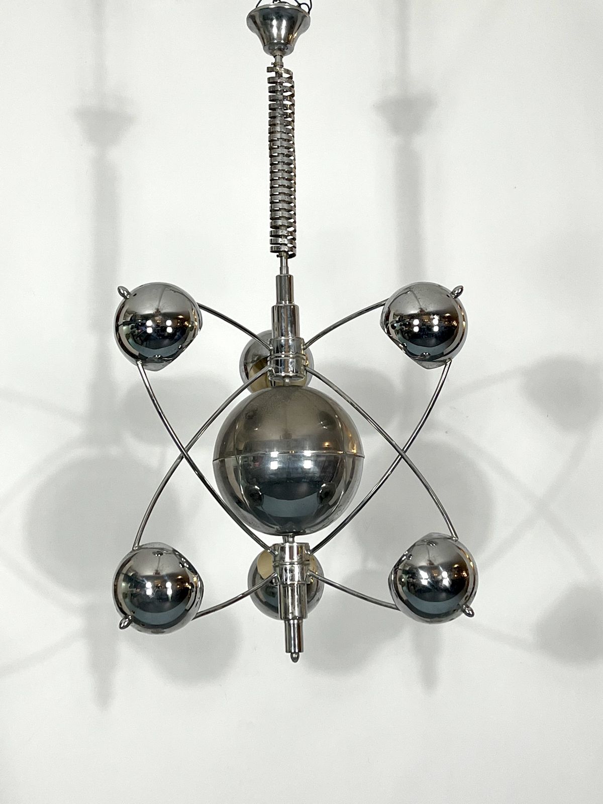 Goffredo Reggiani, Satellite Chrome Chandelier From 60s photo 2267.2