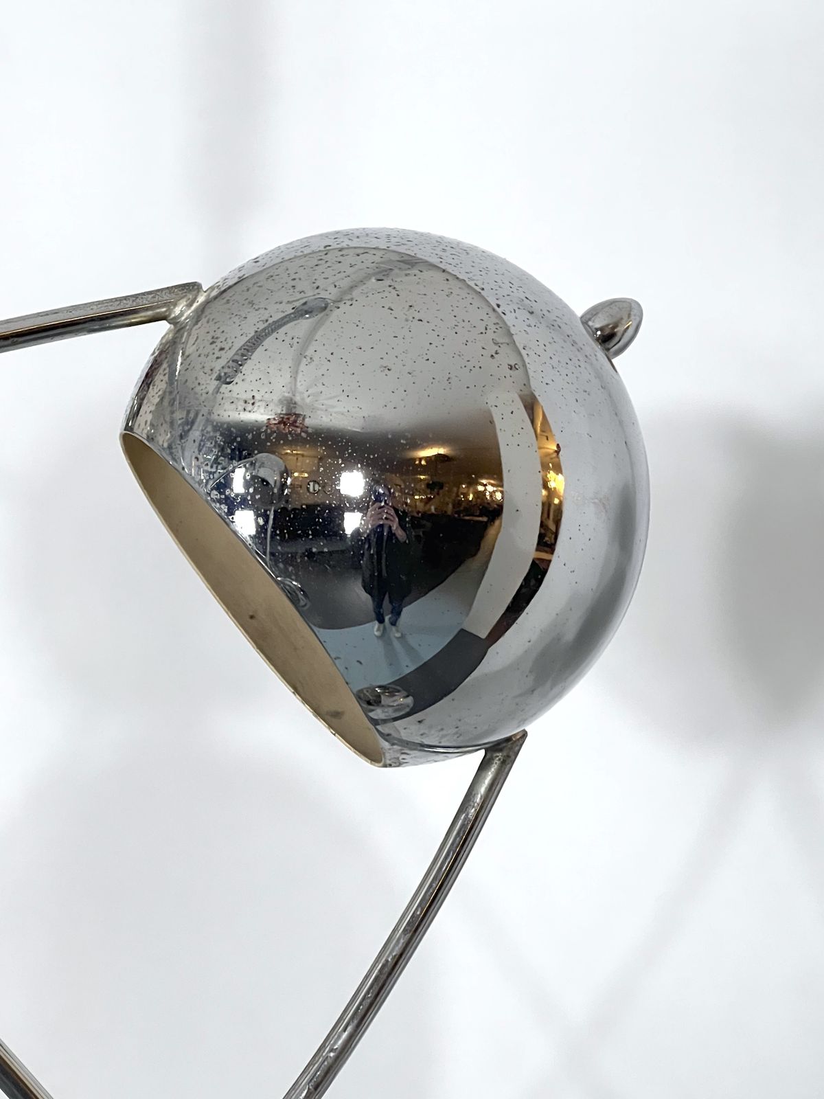 photo for sale Goffredo Reggiani, Satellite Chrome Chandelier From 60s