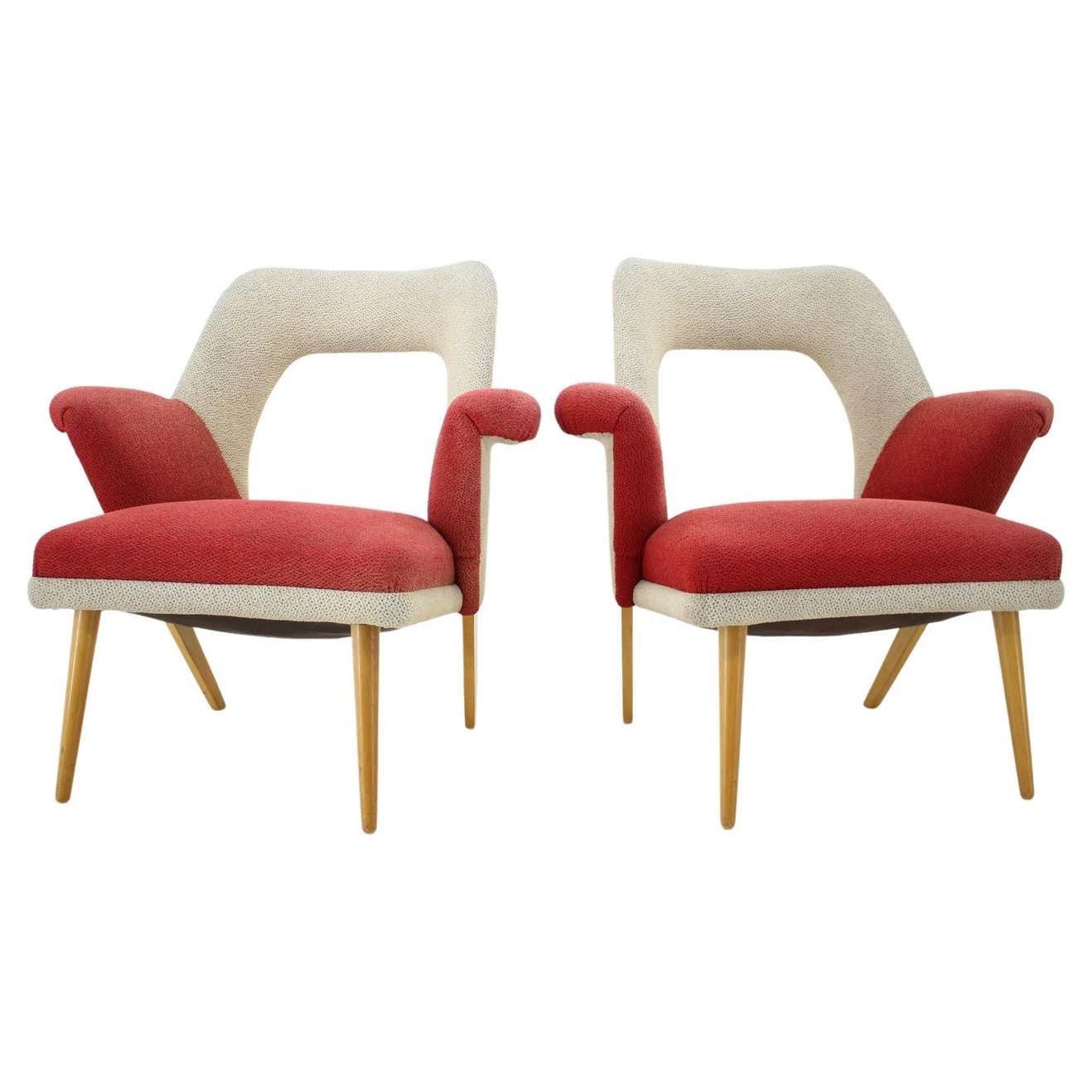 Set Of Two Very Rare Mid Century Armchairs, 1960s
