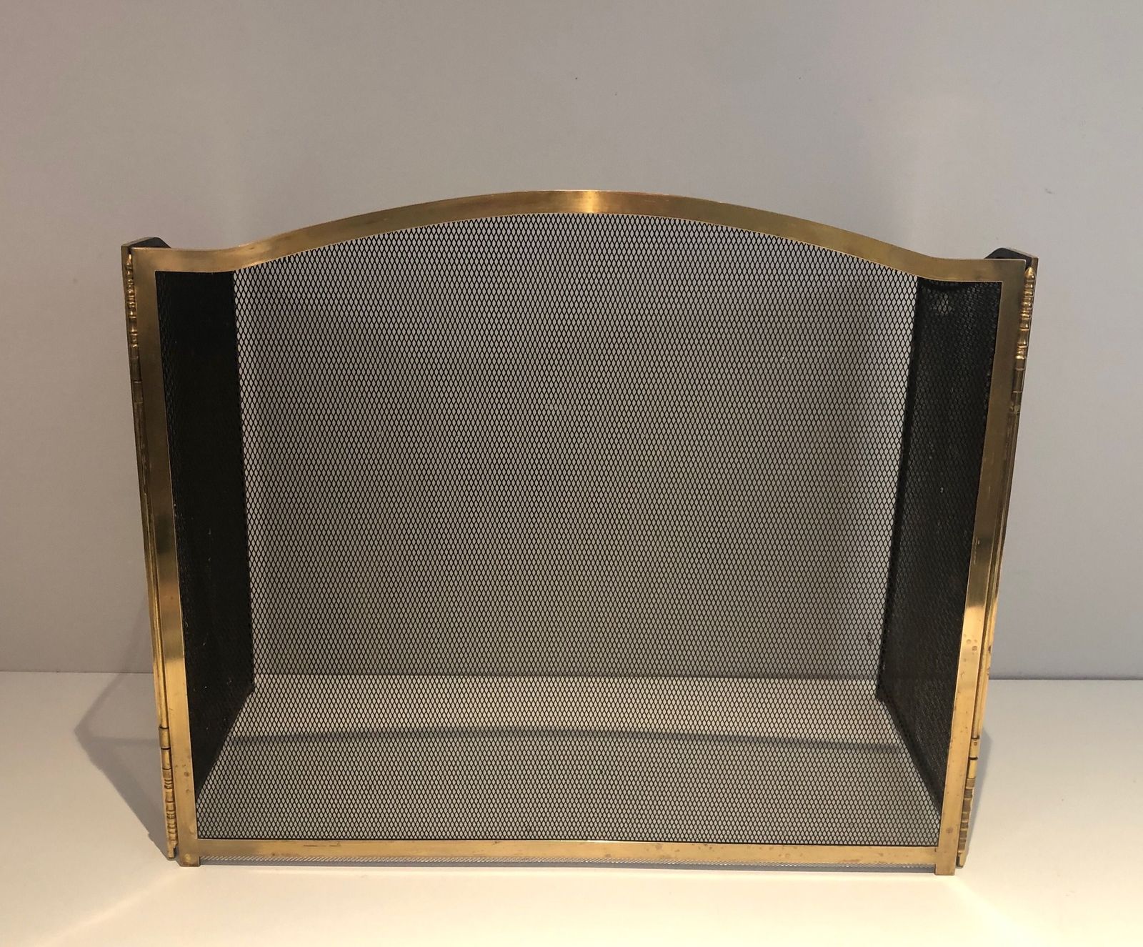Brass Fireplace Screen, 1970s, Vintage photo Home Fixtures