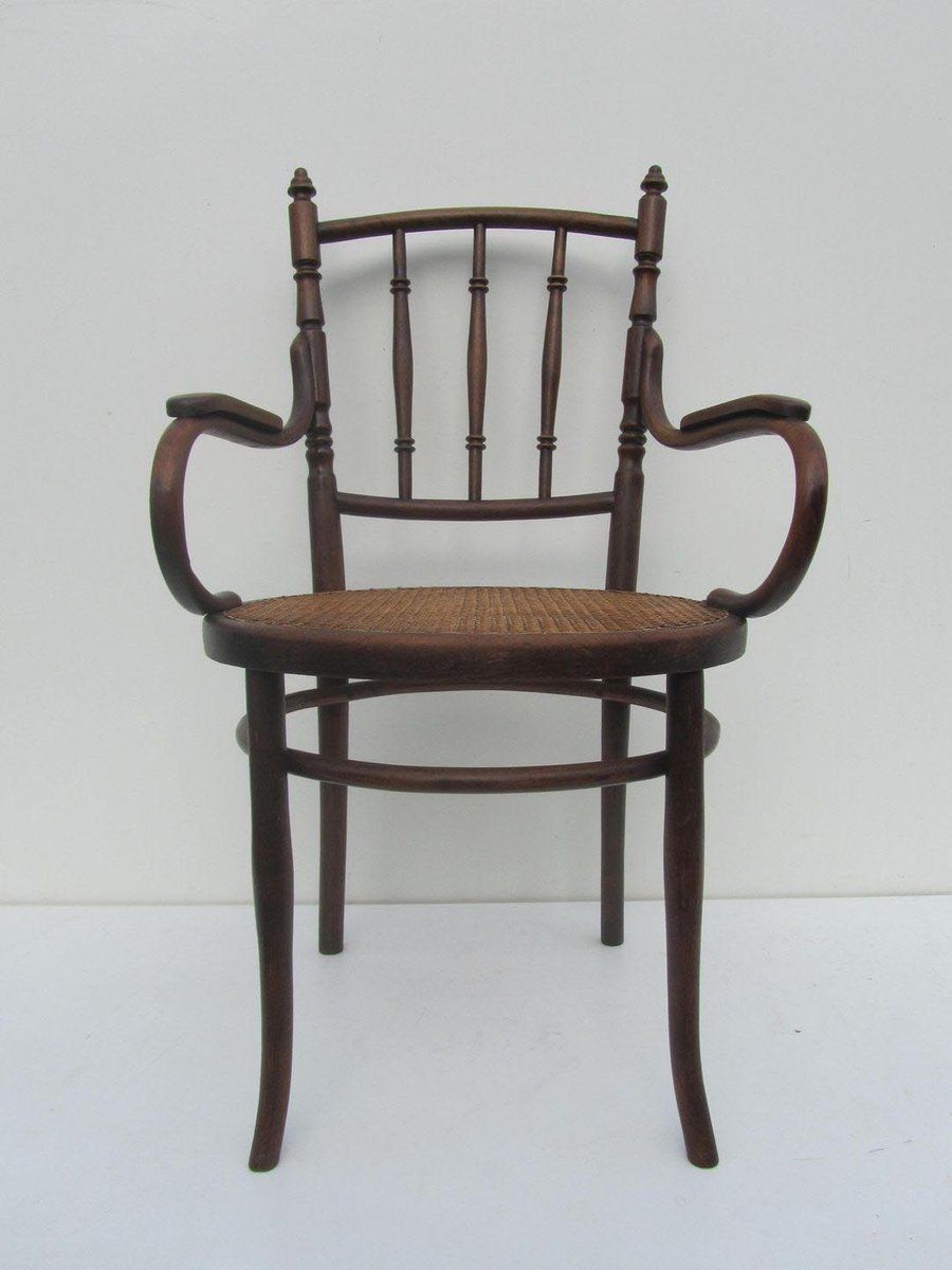 Austrian Bentwood & Cane Armchair From Josef Hofmann, 1900s