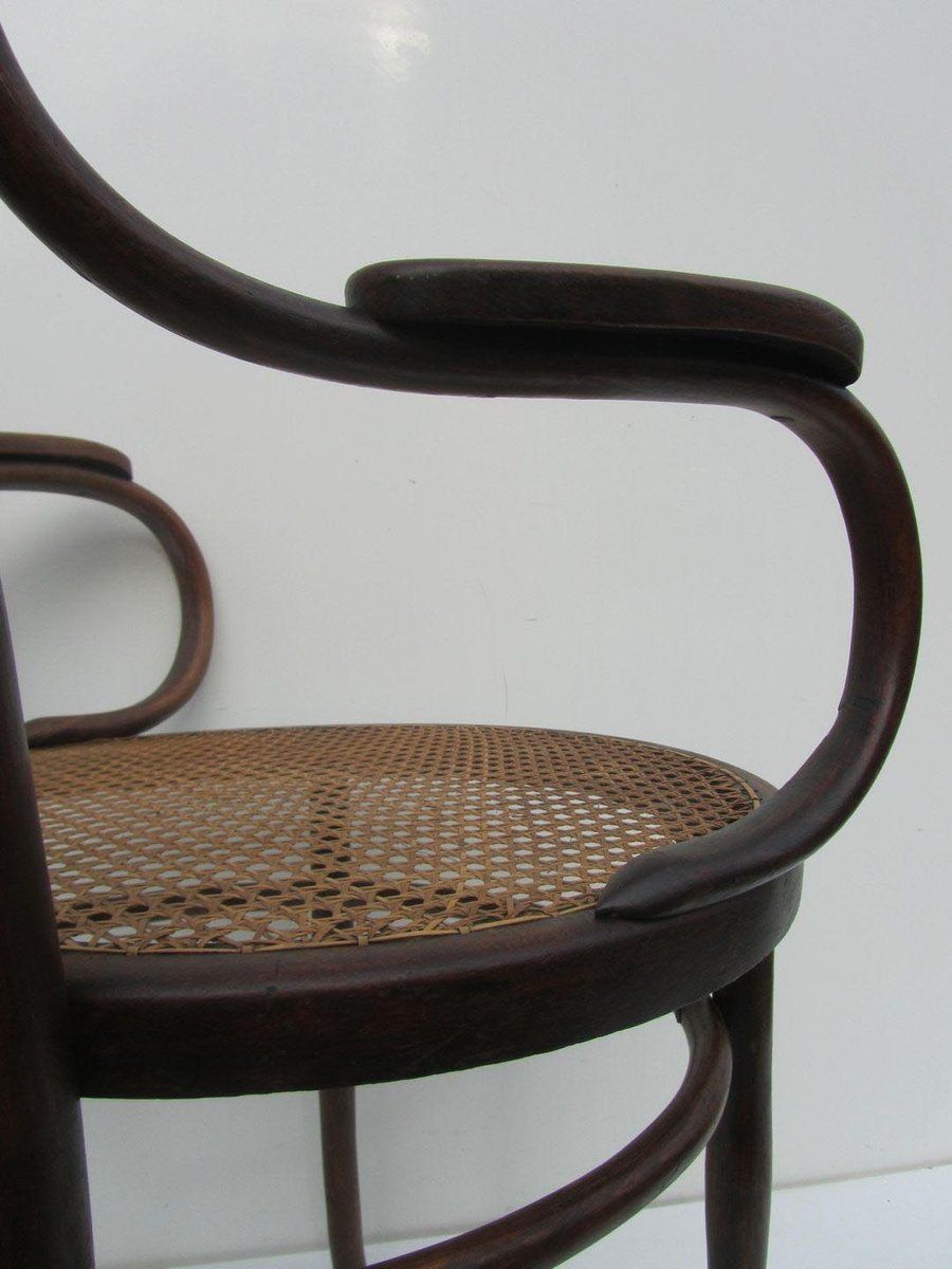 Austrian Bentwood & Cane Armchair From Josef Hofmann, 1900s photo vintage