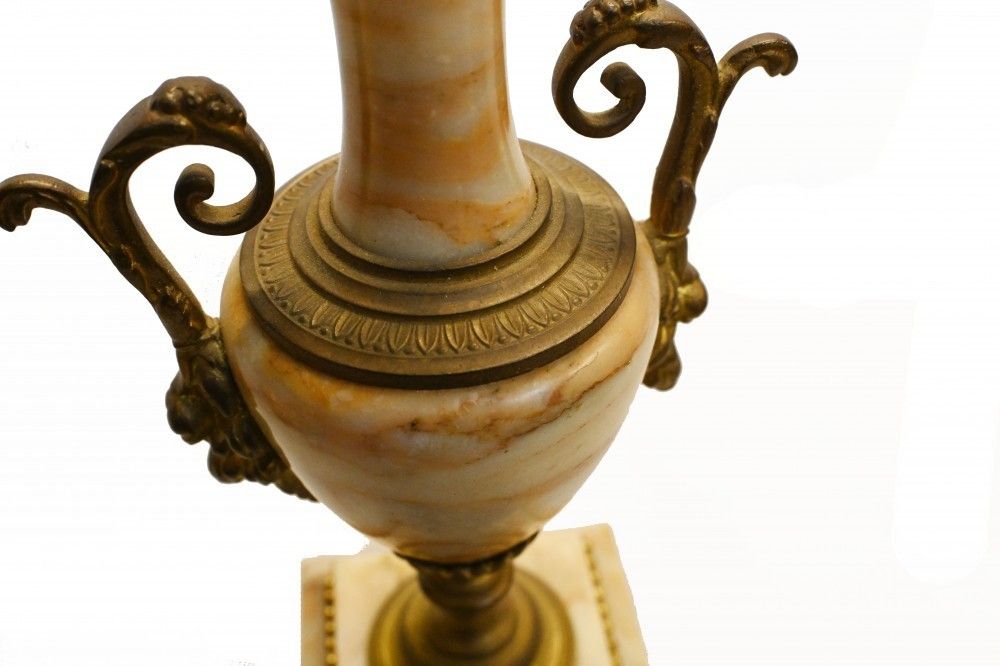 photo buy French Mantle Clock Set Garniture Marble 1880