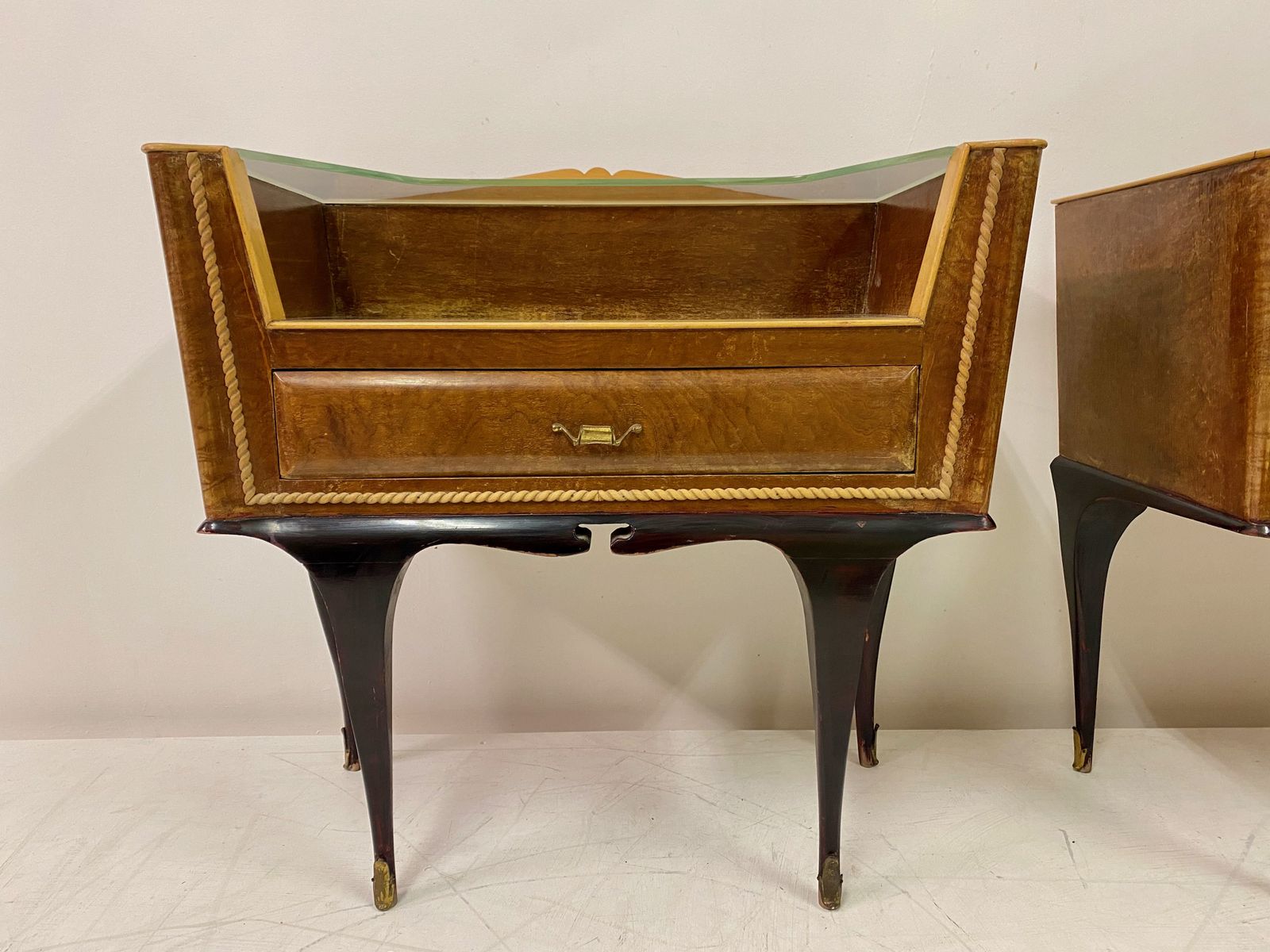 Furniture Pair Of 1960s Italian Bedside Tables photo