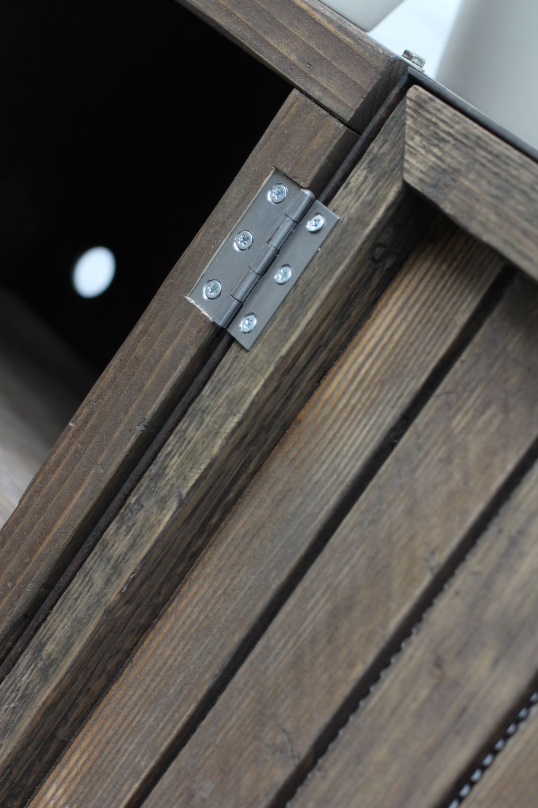 Louisa Reclaimed Scaffolding Board Media Unit With Slatted Wood And Perforated Steel Clad Doors photo vinterior