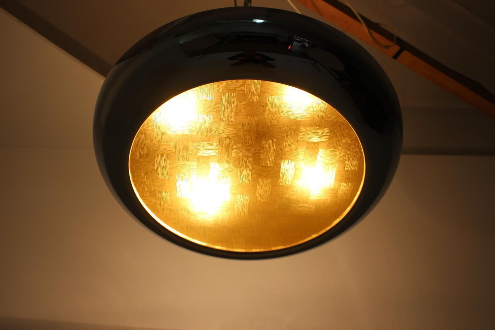 photo for sale Bauhaus Ufo Pendant By Josef Hurka For Napako, 1940's