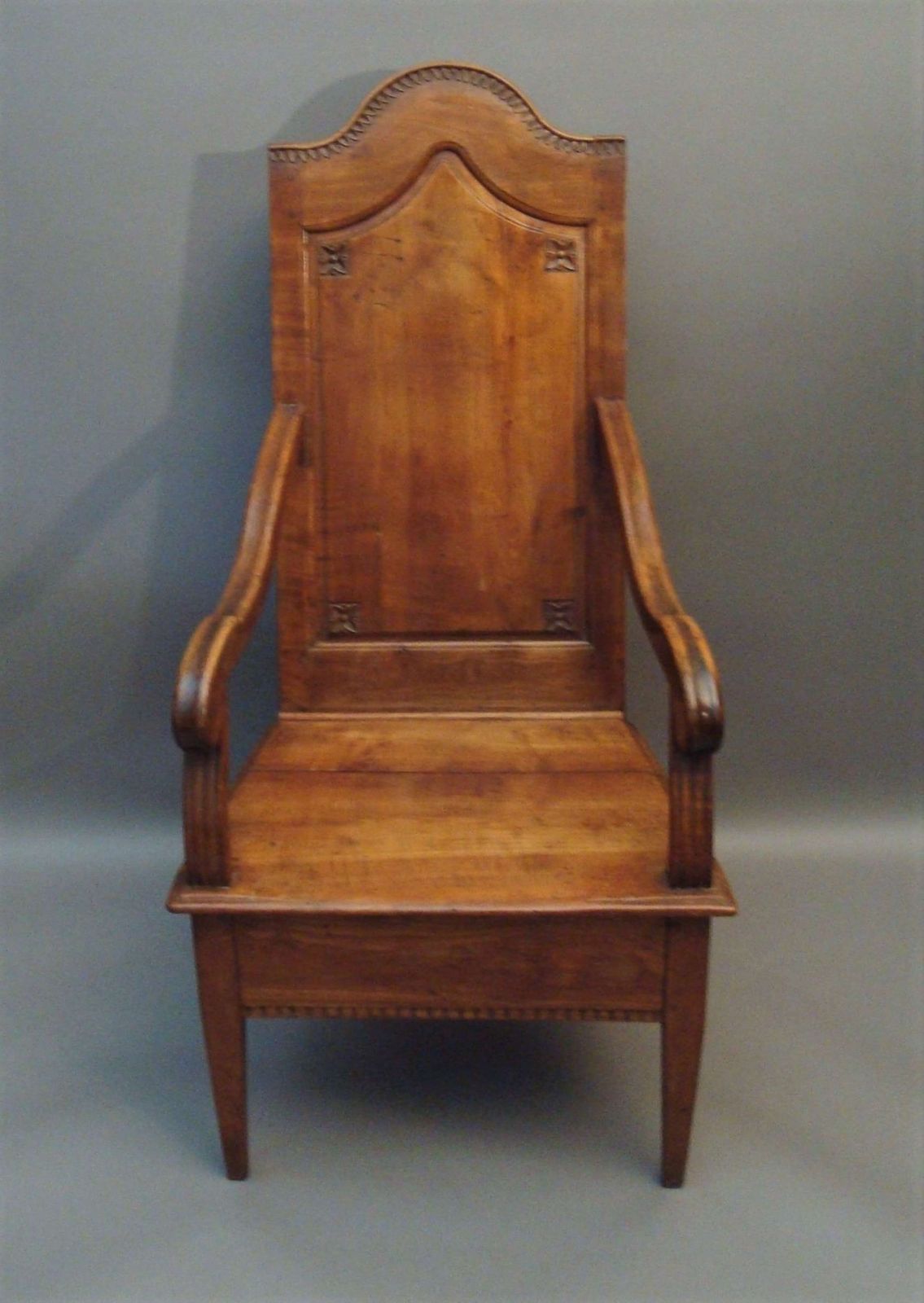 C18th French Fruitwood Open Armchair photo Furniture
