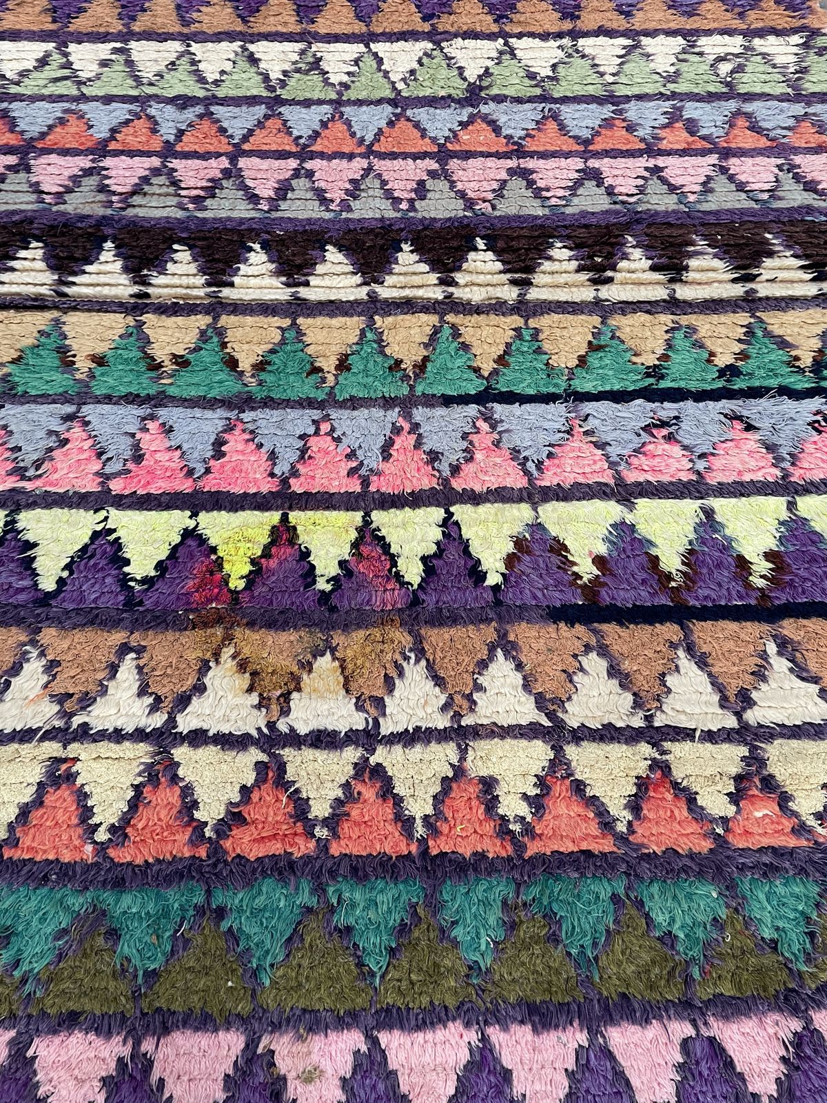 Vintage Boucherouite Rug/Runner   Approximately 180x104cms Active photo for sale