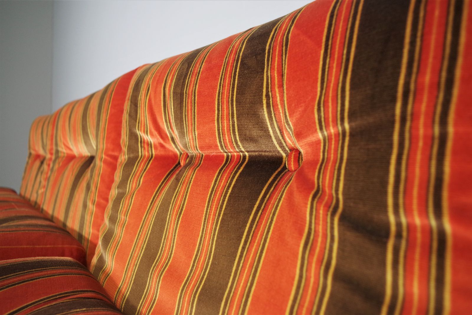 Striped Armchairs, 70s, 1970s, Vintage photo for sale