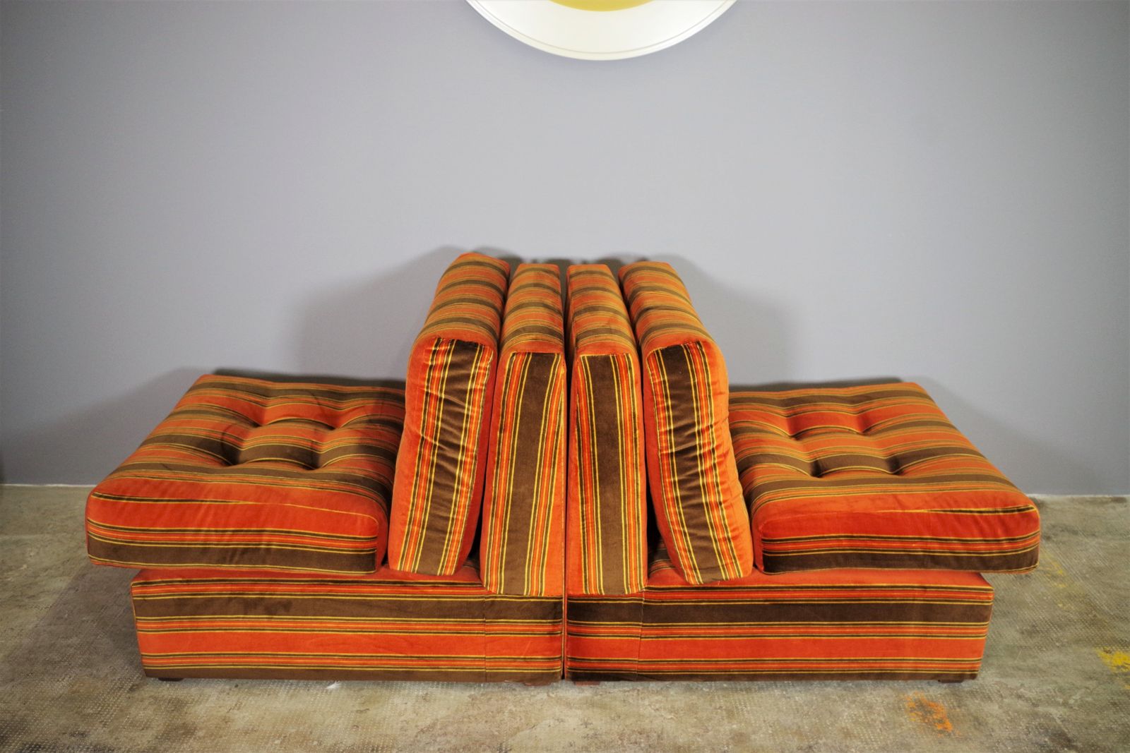 Striped Armchairs, 70s, 1970s, Vintage photo 1500.0