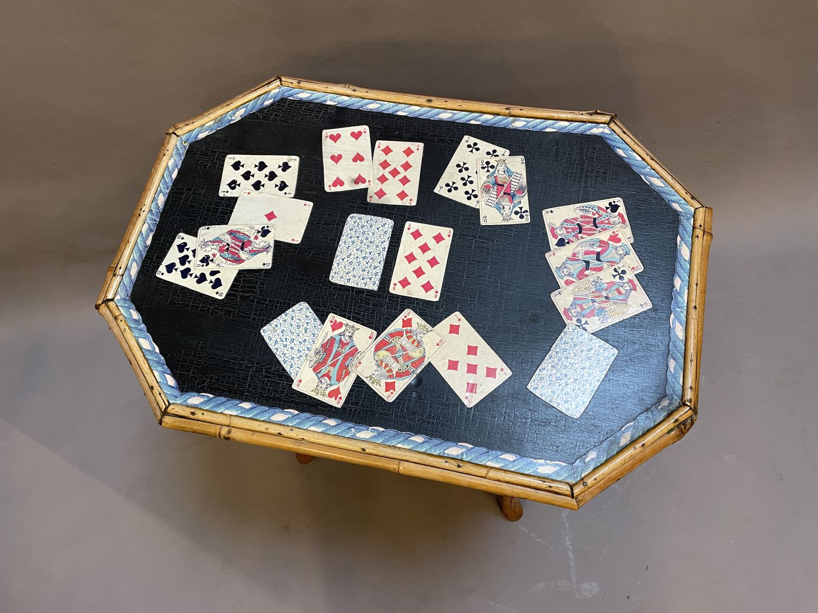 Victorian Bamboo Decoupage Table photo 420.0