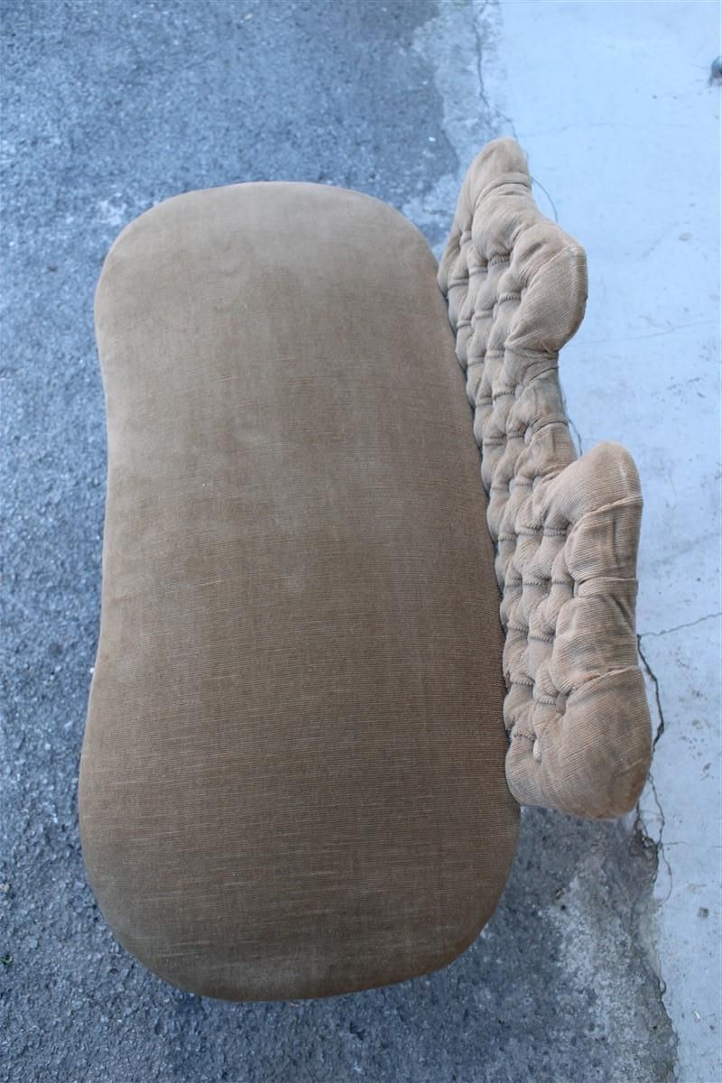 Small 1950s Mid Century Italian Stool In Brown Velvet And Cesare Lacca Design Ma photo buy