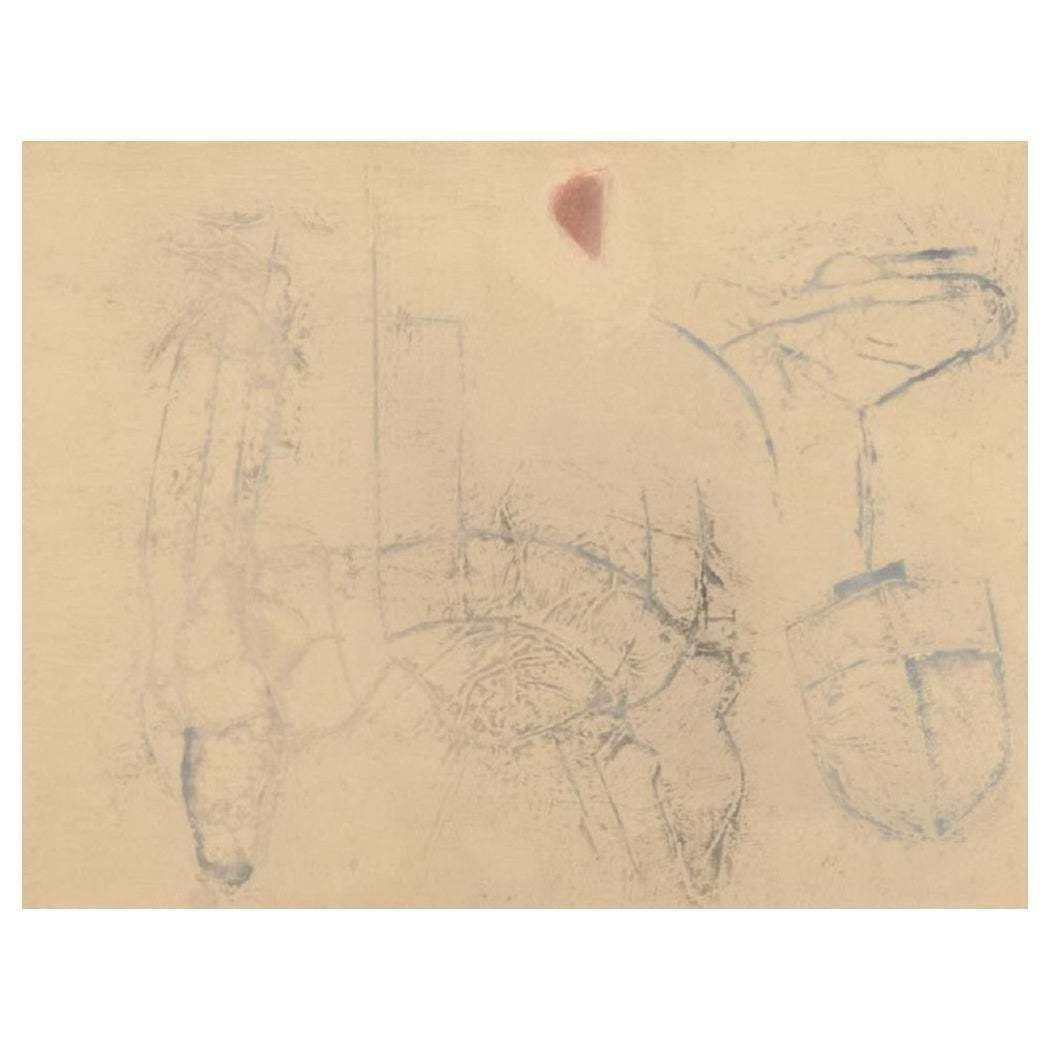Selma Daffre  Listed Brazilian Artist Collograph On Paper Linhas