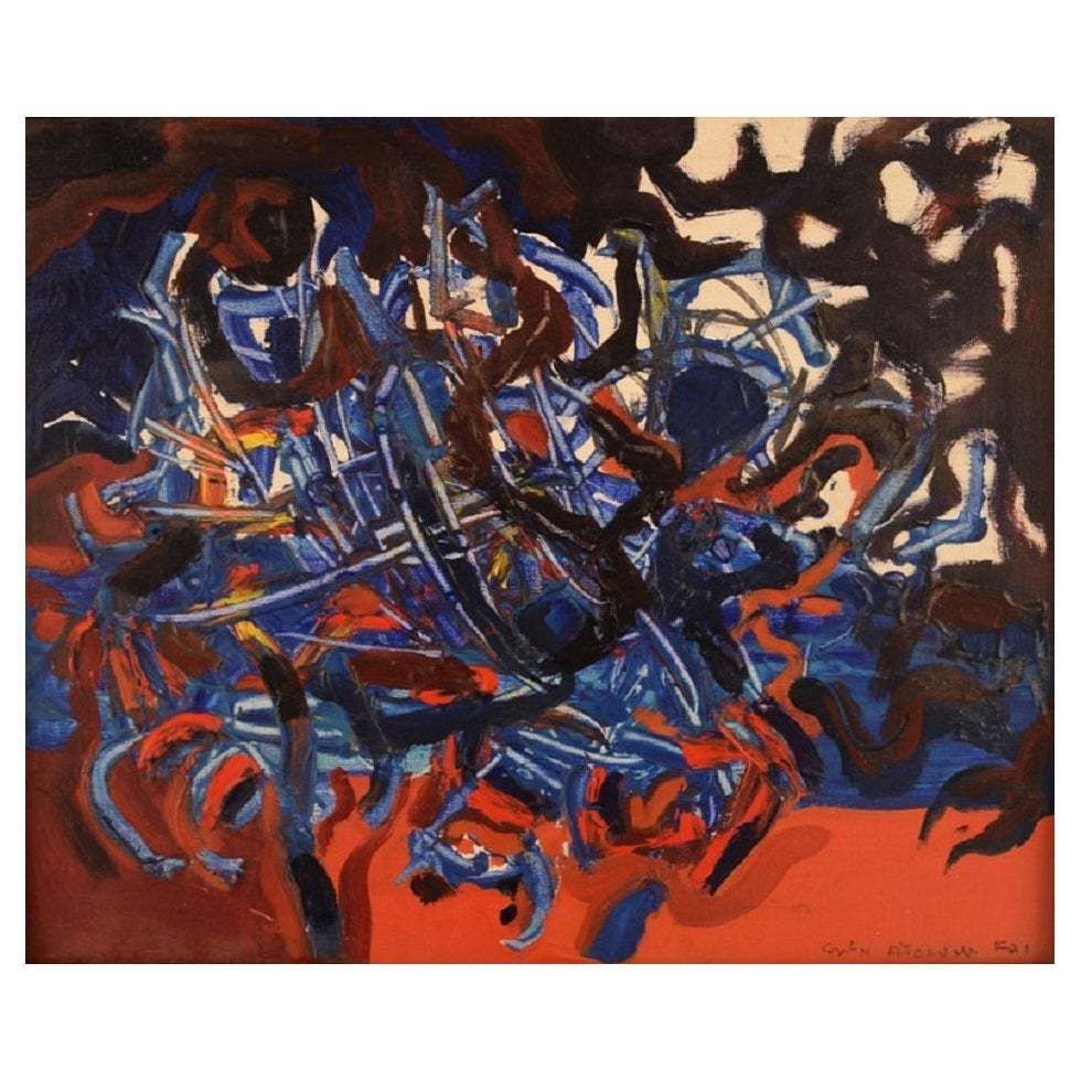 Sven Inge Höglund  Oil On Canvas  Abstract Composition  1960s/70s