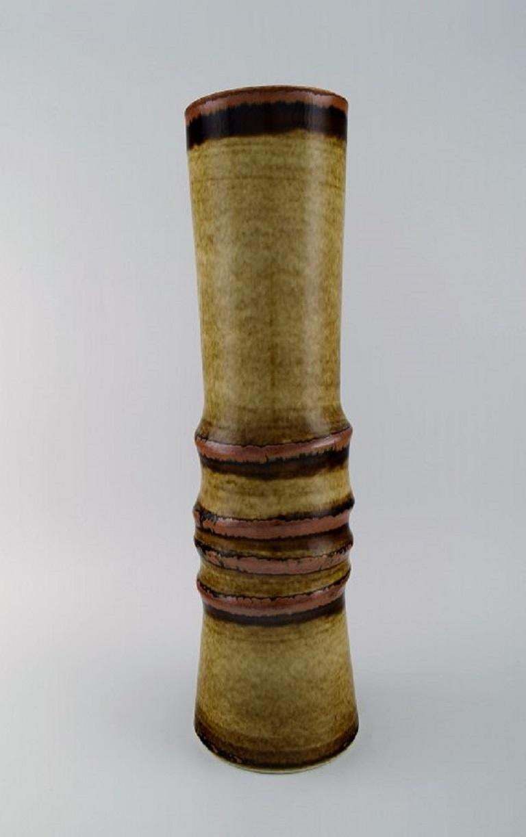Olle Alberius For Rörstrand, Floor Vase In Glazed Ceramics, 1960s photo for sale