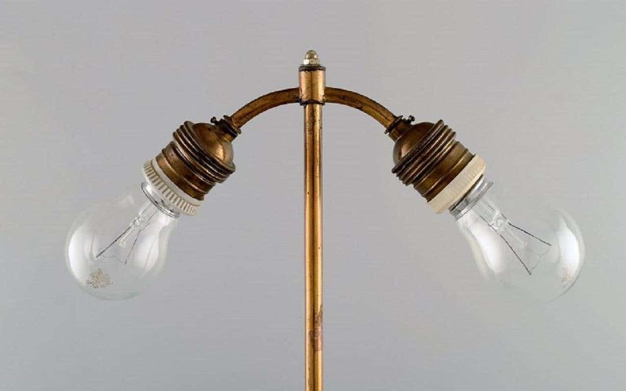 photo for sale La Maison Charles, France, Large Horse Head Table Lamp In Brass, Mid 20th C