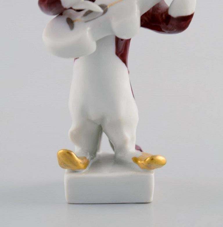 Peter Strang For Meissen, Figure In Hand Painted Porcelain, Bassist photo for sale