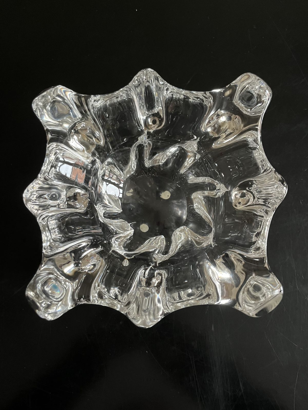 Crystal Ashtray Year 70s, 1970s photo vinterior