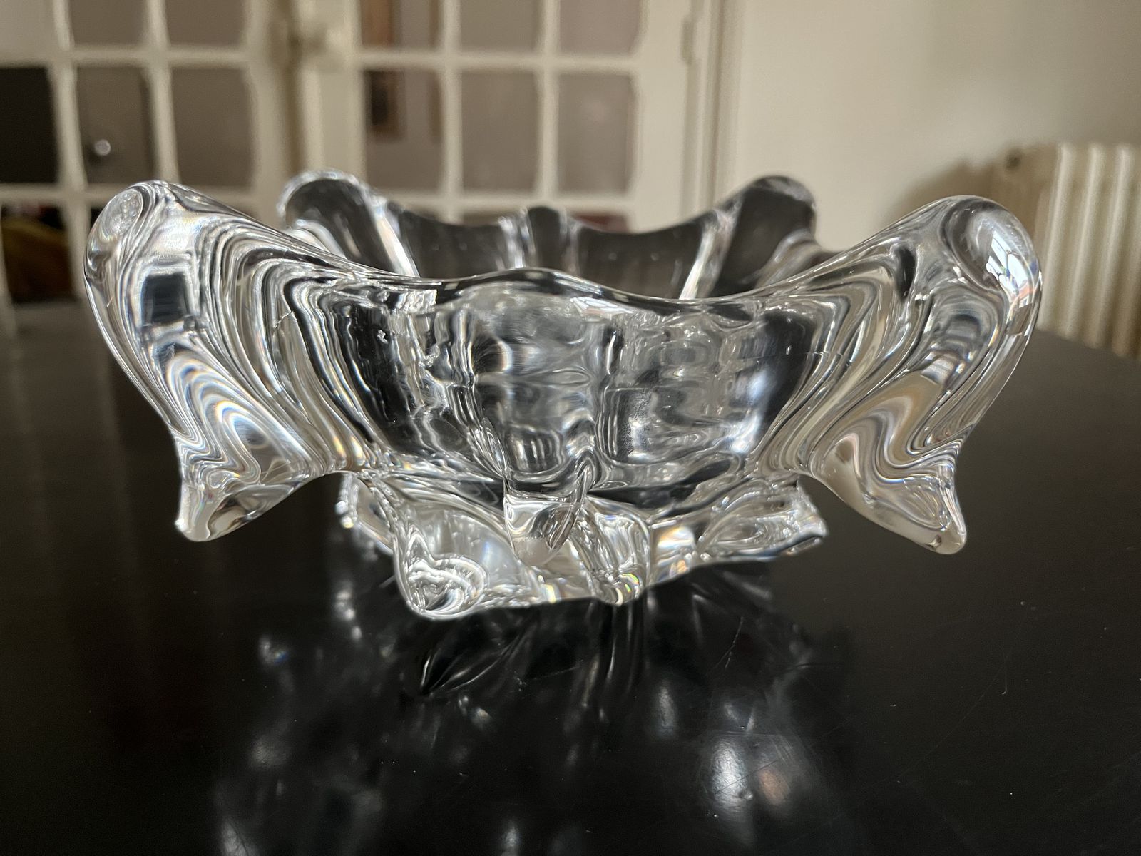 photo furniture Crystal Ashtray Year 70s, 1970s