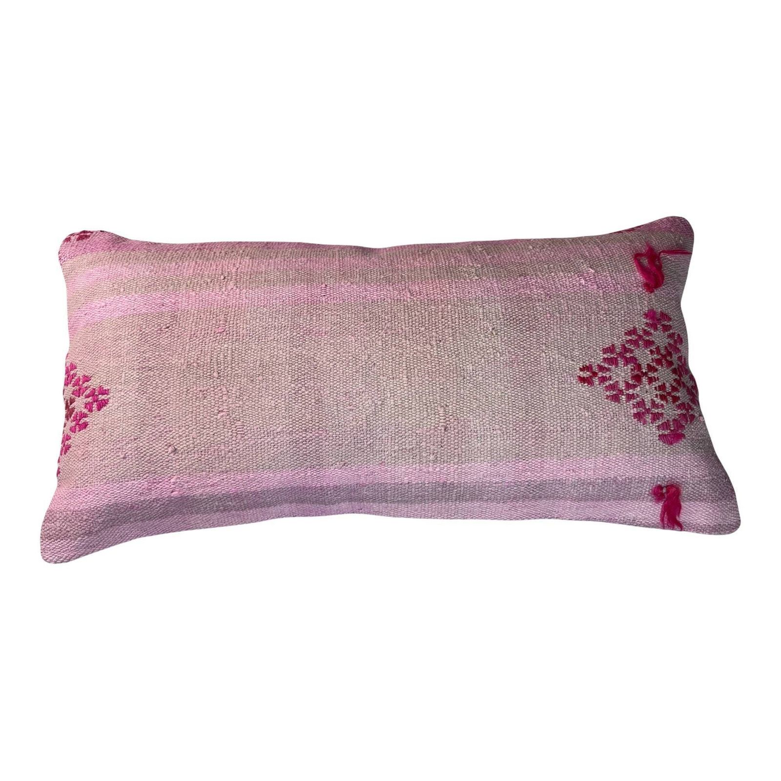 Kilim Pillow 30 X 60 Cm Tapis Kelim Kilim Pillow Cover ,Vintage Meditation Bench Kelim Teppich Boho Kilim Cushion Kilim Sofa Turkish Pillow photo vinterior