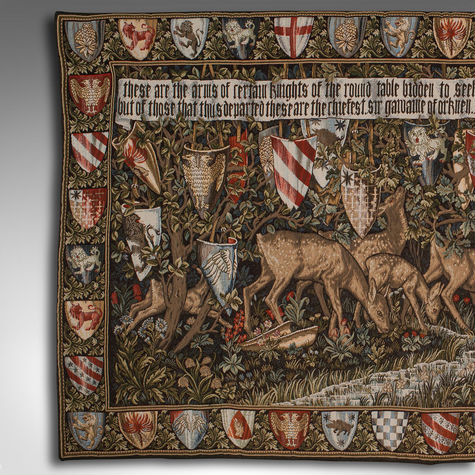 Vintage Verdure Panel, Belgian, Jacquard Woven, Decorative Wall Scene, C.1980 photo vinterior