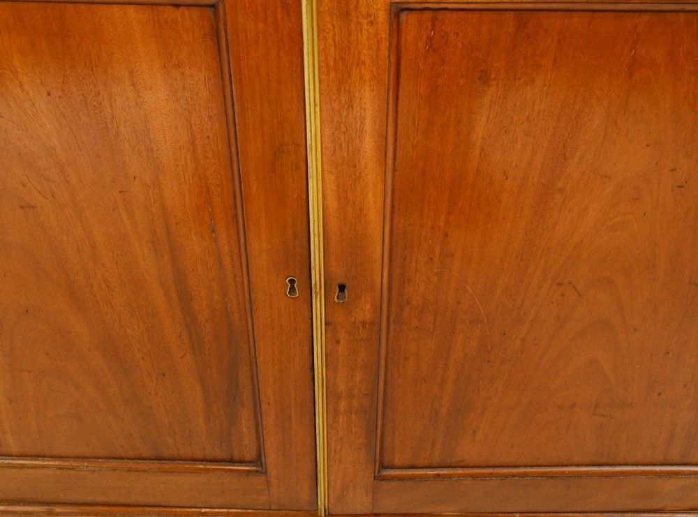 Furniture Georgian Secretaire Bookcase Desk Mahogany 1800 photo