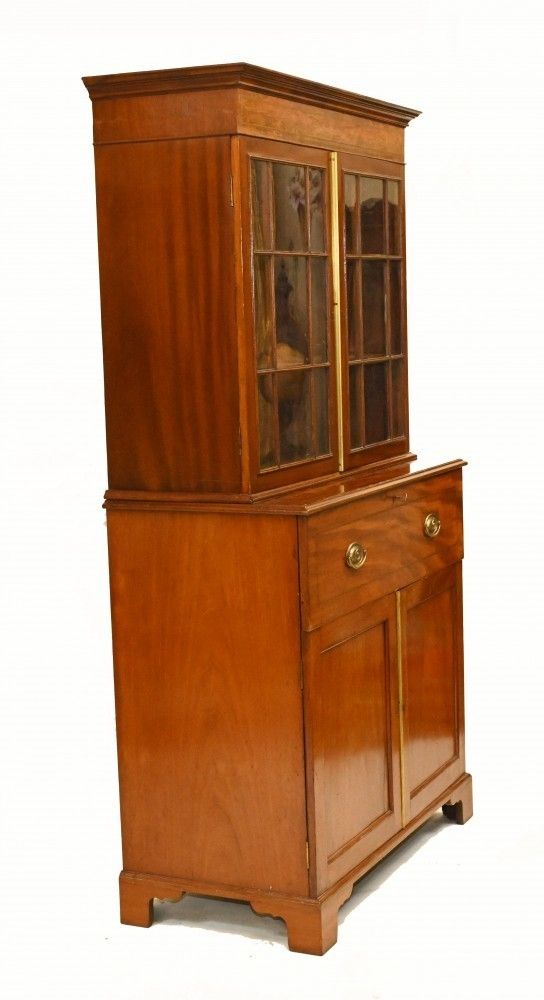 1995.0 Georgian Secretaire Bookcase Desk Mahogany 1800 photo