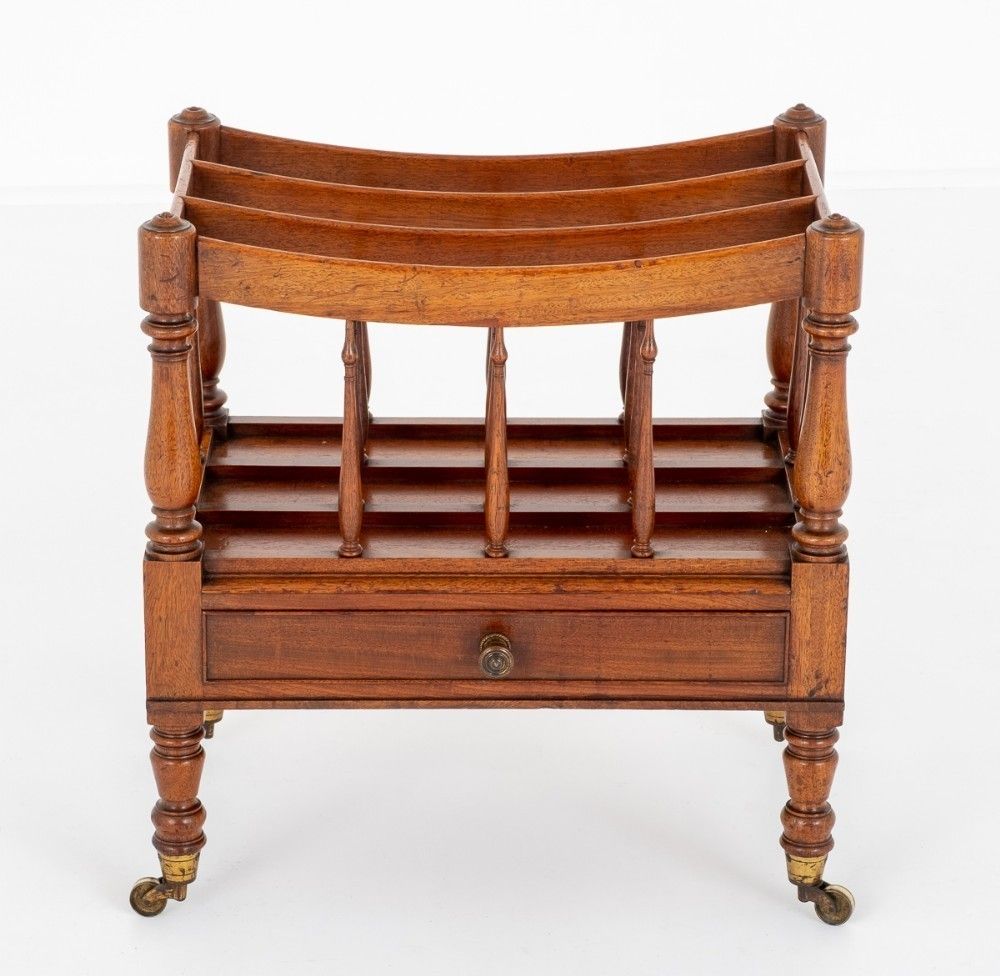 William IV Canterbury Mahogany Magazine Stand 19th Century photo for sale