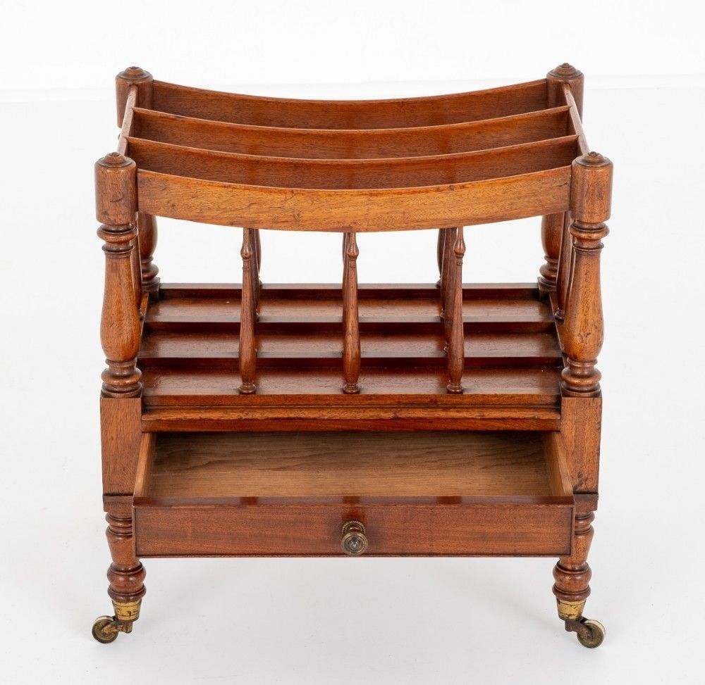 William IV Canterbury Mahogany Magazine Stand 19th Century photo 945.0