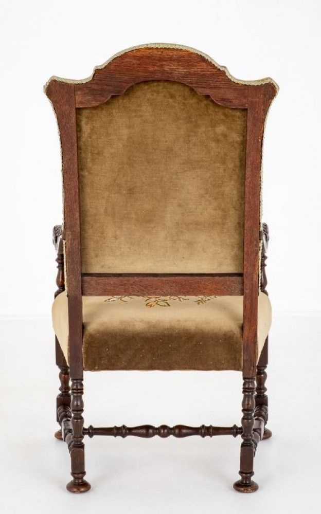 Jacobean Arm Chair Oak Hall Chairs 1870 photo vinterior