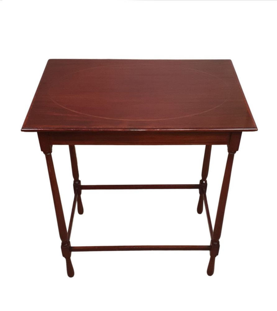 An Elegant Edwardian Inlaid Lamp Or Occasional Table photo furniture