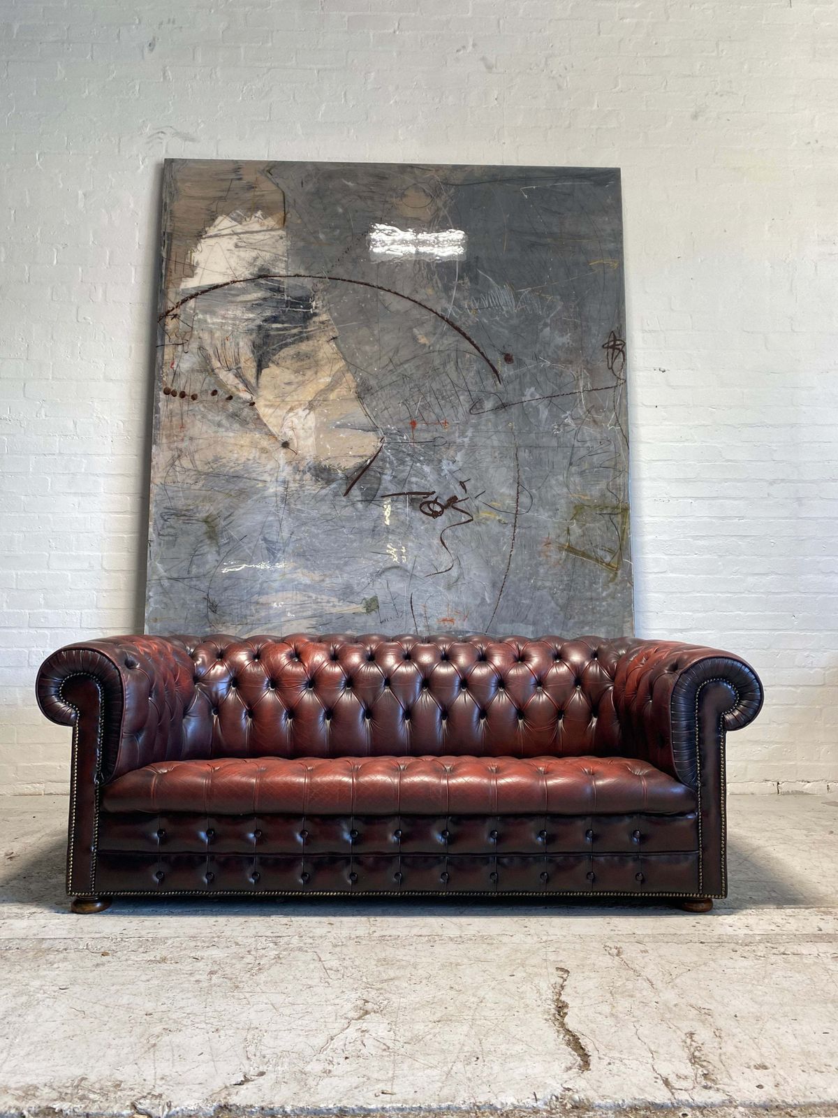 A Great Vintage Midc Chesterfield