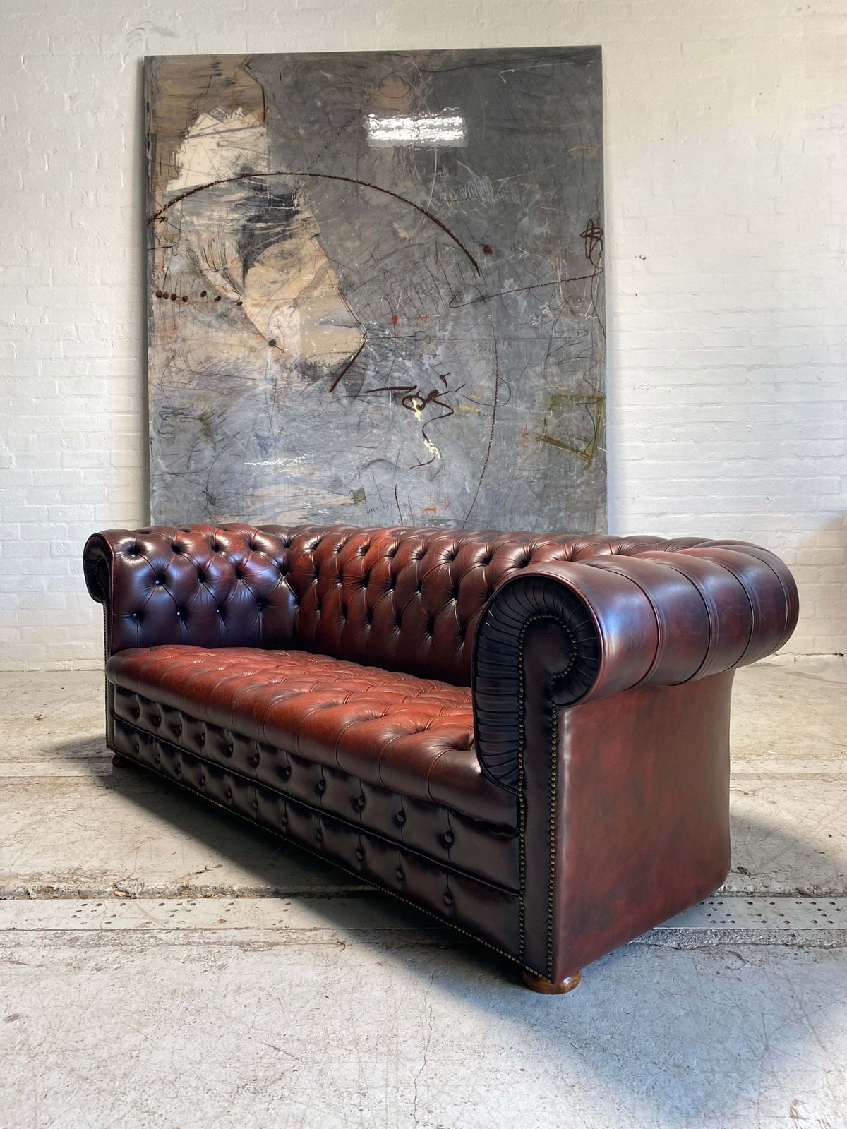 A Great Vintage Midc Chesterfield photo furniture