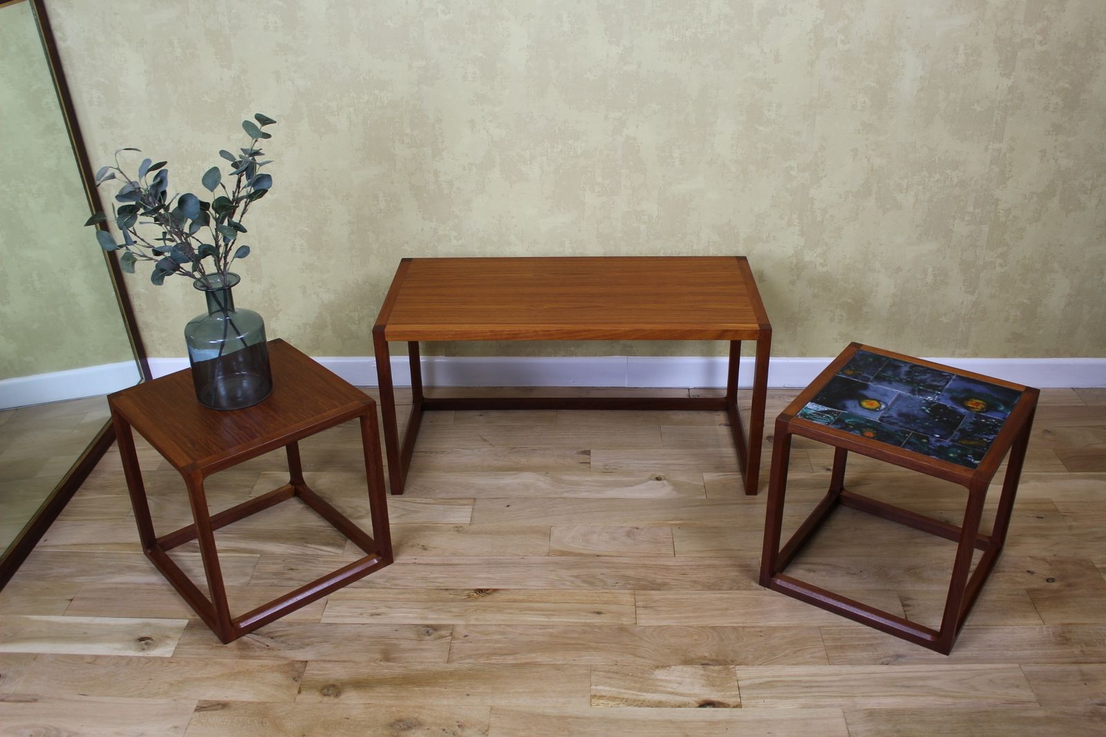 Unusual 1960’s Danish Teak Nest Of Tables By Aksel Kjersgaard Of Odder
