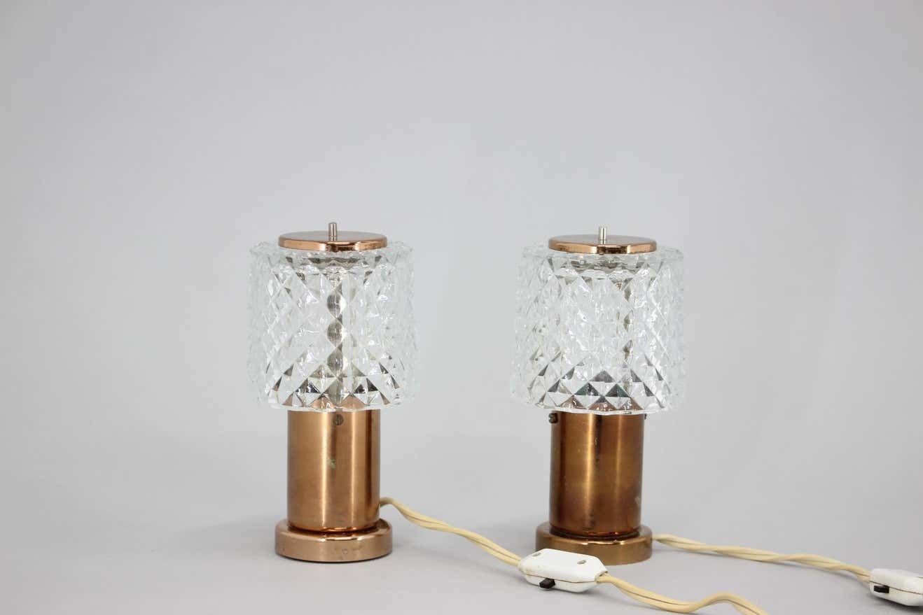1970s Pair Of Copper Table Lamps By Kamenický šeno, Czechoslovakia photo furniture