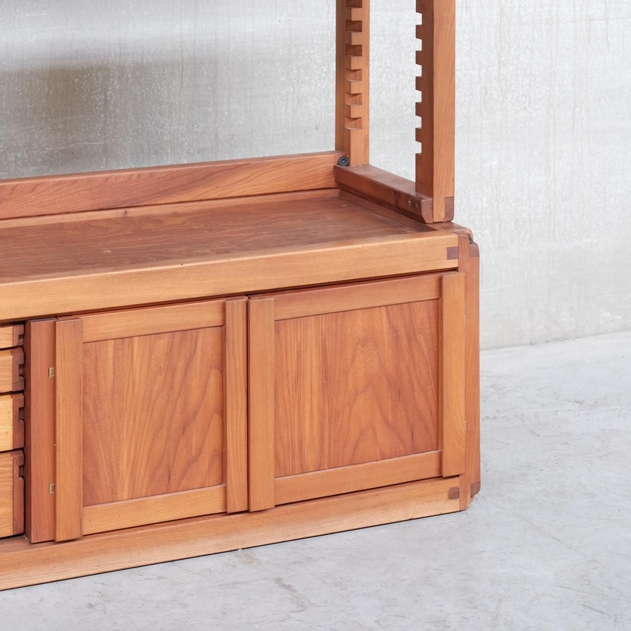 photo buy Pierre Chapo Mid Century Elm Shelving Cabinet B10