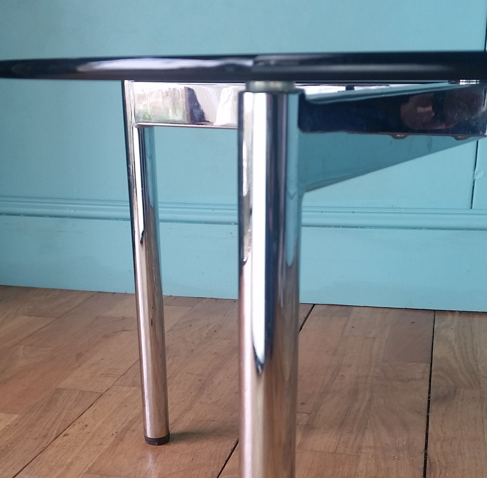 Italian Chrome Coffee Table, 1970s photo vinterior